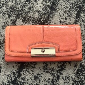 Coach Coral Patent Leather Wallet